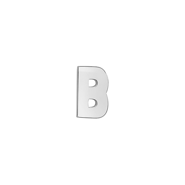Block Initials in Sterling Silver (4.50 mm)