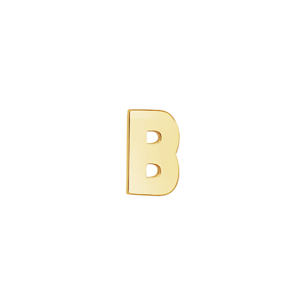 Block Initials in 14K Gold (4.50 mm)