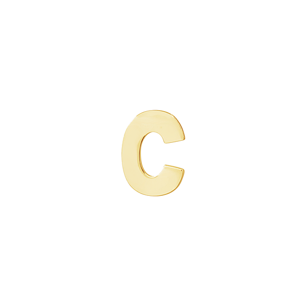 Block Initials in 14K Gold (4.50 mm)