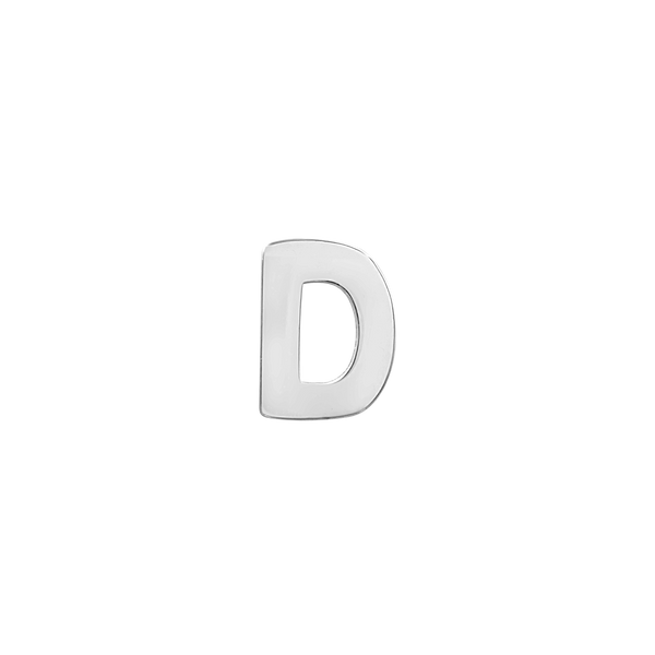 Block Initials in Sterling Silver (4.50 mm)