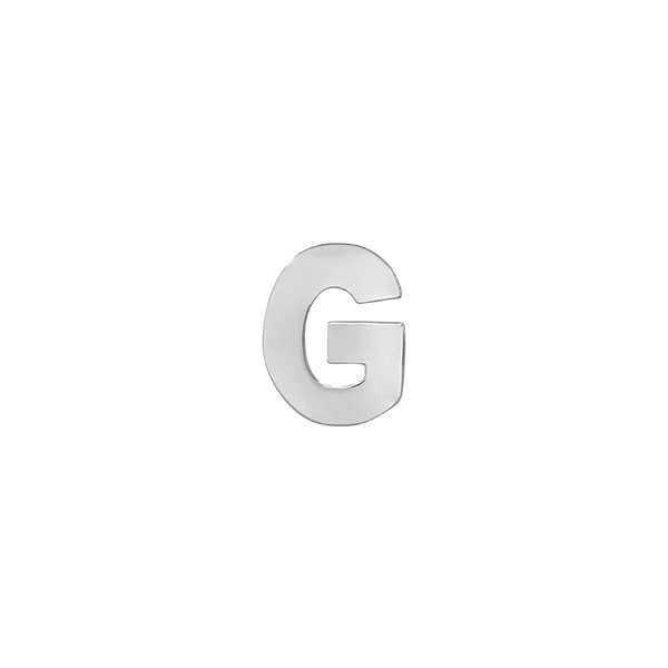 Block Initials in Sterling Silver (4.50 mm)