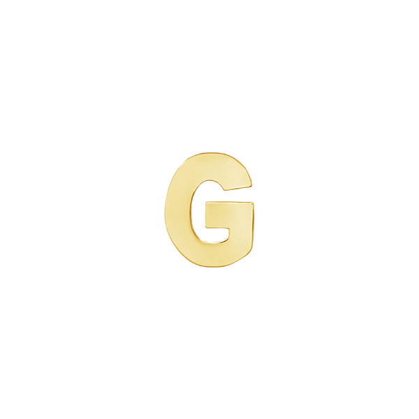 Block Initials in 14K Gold (4.50 mm)
