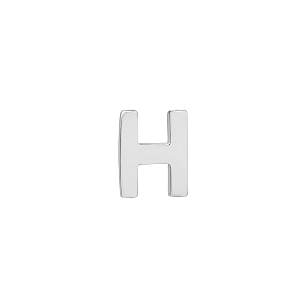 Block Initials in Sterling Silver (4.50 mm)