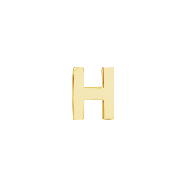 Block Initials in 14K Gold (4.50 mm)