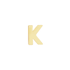 Block Initials in 14K Gold (4.50 mm)