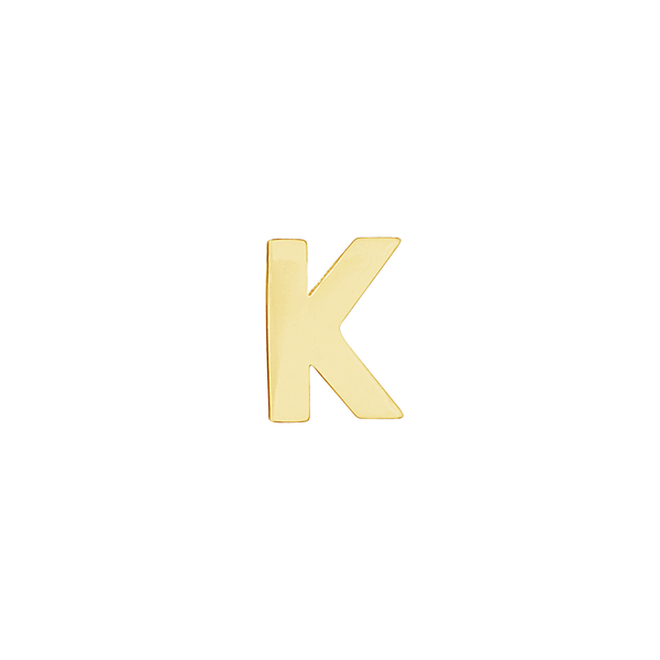 Block Initials in 14K Gold (4.50 mm)