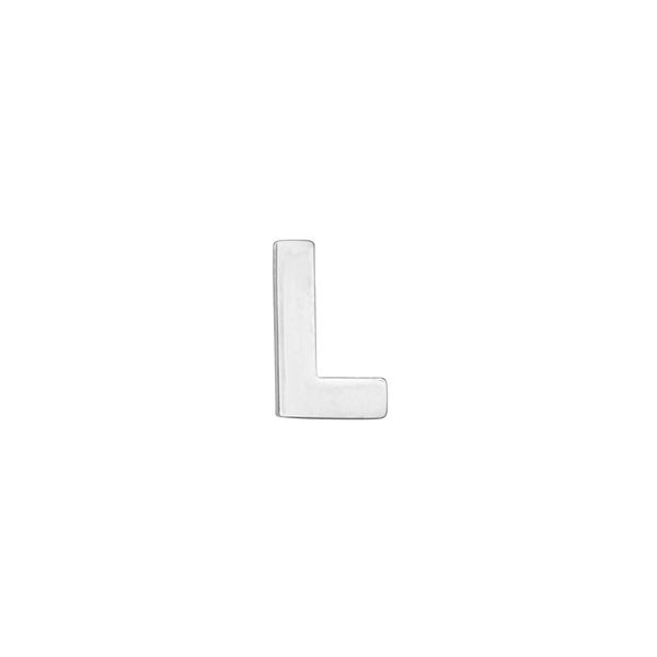 Block Initials in Sterling Silver (4.50 mm)