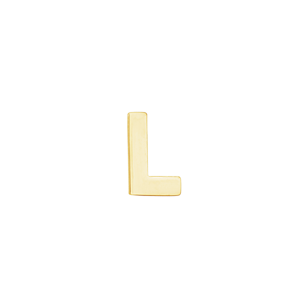 Block Initials in 14K Gold (4.50 mm)