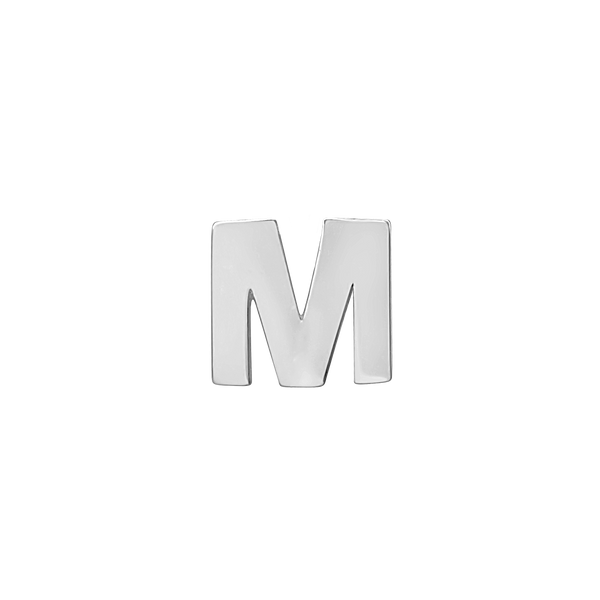 Block Initials in Sterling Silver (4.50 mm)