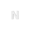 Block Initials in Sterling Silver (4.50 mm)