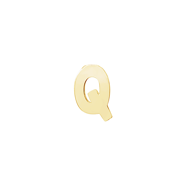Block Initials in 14K Gold (4.50 mm)