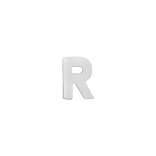 Block Initials in Sterling Silver (4.50 mm)
