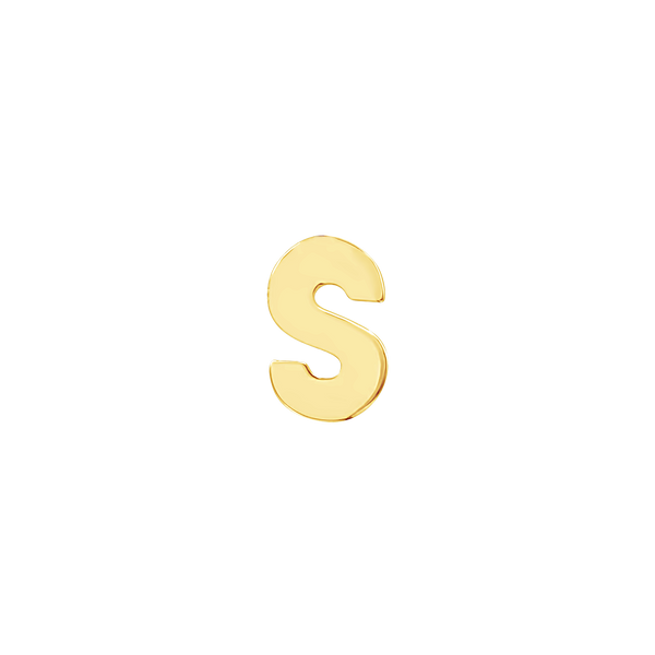 Block Initials in 14K Gold (4.50 mm)