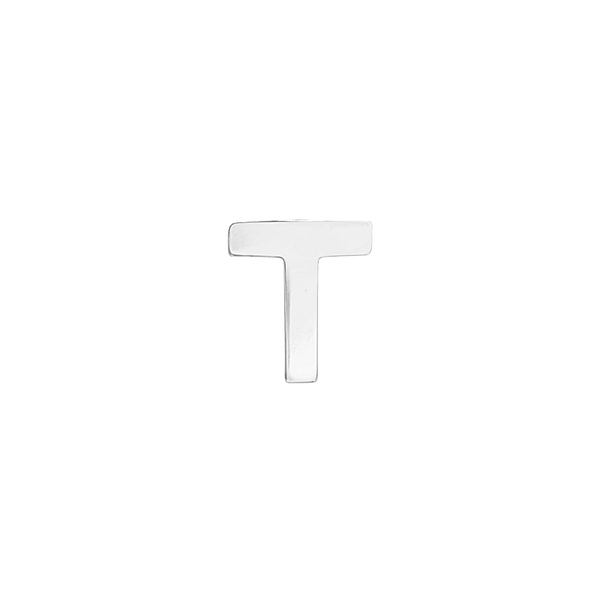 Block Initials in Sterling Silver (4.50 mm)
