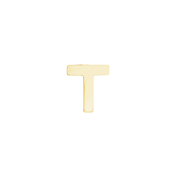 Block Initials in 14K Gold (4.50 mm)