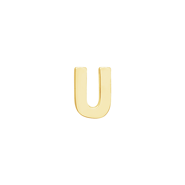 Block Initials in 14K Gold (4.50 mm)