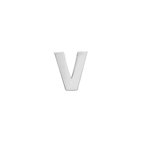 Block Initials in Sterling Silver (4.50 mm)
