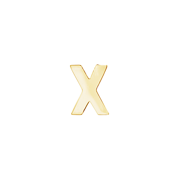 Block Initials in 14K Gold (4.50 mm)