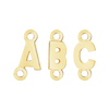 Block Initials with Two Jump Rings in 14K Gold (4.50 mm)