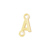Block Initials with Two Jump Rings in 14K Gold (4.50 mm)