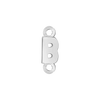 Block Initials with Two Jump Rings in Sterling Silver (4.50 mm)