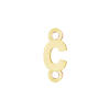 Block Initials with Two Jump Rings in 14K Gold (4.50 mm)