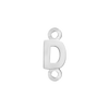 Block Initials with Two Jump Rings in Sterling Silver (4.50 mm)