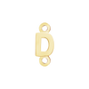 Block Initials with Two Jump Rings in 14K Gold (4.50 mm)