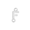 Block Initials with Two Jump Rings in Sterling Silver (4.50 mm)