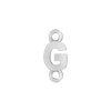 Block Initials with Two Jump Rings in Sterling Silver (4.50 mm)