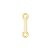 Block Initials with Two Jump Rings in 14K Gold (4.50 mm)