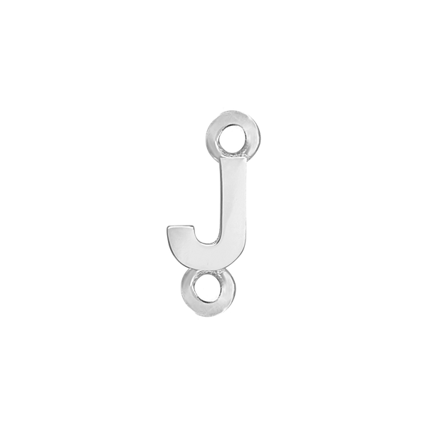 Block Initials with Two Jump Rings in 14K Gold (4.50 mm)