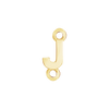Block Initials with Two Jump Rings in 14K Gold (4.50 mm)