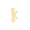 Block Initials with Two Jump Rings in 14K Gold (4.50 mm)