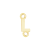 Block Initials with Two Jump Rings in 14K Gold (4.50 mm)