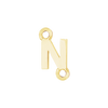 Block Initials with Two Jump Rings in 14K Gold (4.50 mm)