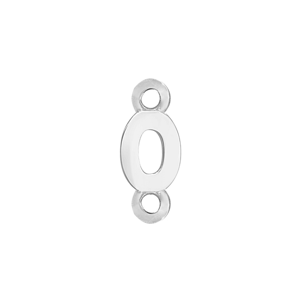 Block Initials with Two Jump Rings in 14K Gold (4.50 mm)