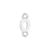 Block Initials with Two Jump Rings in Sterling Silver (4.50 mm)
