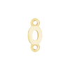Block Initials with Two Jump Rings in 14K Gold (4.50 mm)