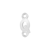 Block Initials with Two Jump Rings in Sterling Silver (4.50 mm)