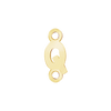 Block Initials with Two Jump Rings in 14K Gold (4.50 mm)