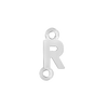 Block Initials with Two Jump Rings in Sterling Silver (4.50 mm)