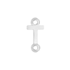 Block Initials with Two Jump Rings in Sterling Silver (4.50 mm)