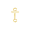 Block Initials with Two Jump Rings in 14K Gold (4.50 mm)