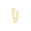 Block Initials with Two Jump Rings in 14K Gold (4.50 mm)