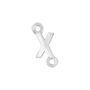 Block Initials with Two Jump Rings in Sterling Silver (4.50 mm)