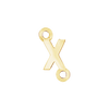Block Initials with Two Jump Rings in 14K Gold (4.50 mm)