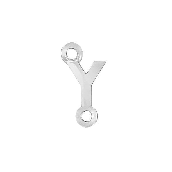 Block Initials with Two Jump Rings in 14K Gold (4.50 mm)