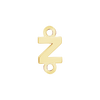 Block Initials with Two Jump Rings in 14K Gold (4.50 mm)