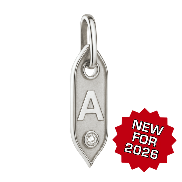 Initial Pendant Charms in Sterling Silver (25.00 mm)